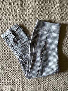 Gray Check woman’s capri Dress Pants